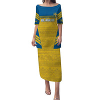 Custom Sweden Football Puletasi Go Blagult - Scandinavian Pattern - Wonder Print Shop