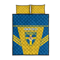 Custom Sweden Football Quilt Bed Set Go Blagult - Scandinavian Pattern - Wonder Print Shop