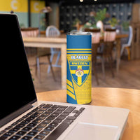 Personalised Sweden Football Skinny Tumbler Go Blagult - Scandinavian Pattern - Wonder Print Shop