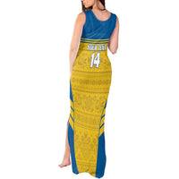 Custom Sweden Football Tank Maxi Dress Go Blagult - Scandinavian Pattern - Wonder Print Shop