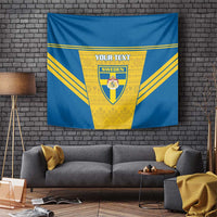 Custom Sweden Football Tapestry Go Blagult - Scandinavian Pattern - Wonder Print Shop