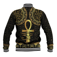 Ancient Egypt Ankh and Eye Of Horus Baseball Jacket Egyptian Hieroglyphs - Wonder Print Shop