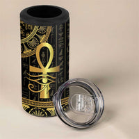 Ancient Egypt Ankh and Eye Of Horus 4 in 1 Can Cooler Tumbler Egyptian Hieroglyphs - Wonder Print Shop