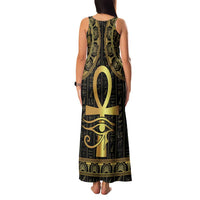 Ancient Egypt Ankh and Eye Of Horus Family Matching Tank Maxi Dress and Hawaiian Shirt Egyptian Hieroglyphs - Wonder Print Shop