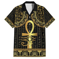 Ancient Egypt Ankh and Eye Of Horus Hawaiian Shirt Egyptian Hieroglyphs - Wonder Print Shop