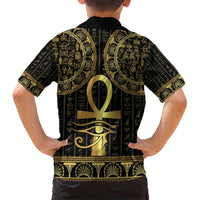 Ancient Egypt Ankh and Eye Of Horus Hawaiian Shirt Egyptian Hieroglyphs - Wonder Print Shop