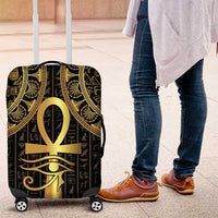 Ancient Egypt Ankh and Eye Of Horus Luggage Cover Egyptian Hieroglyphs - Wonder Print Shop