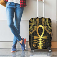 Ancient Egypt Ankh and Eye Of Horus Luggage Cover Egyptian Hieroglyphs - Wonder Print Shop