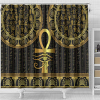 Ancient Egypt Ankh and Eye Of Horus Shower Curtain Egyptian Hieroglyphs