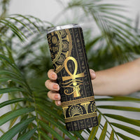 Ancient Egypt Ankh and Eye Of Horus Skinny Tumbler Egyptian Hieroglyphs - Wonder Print Shop