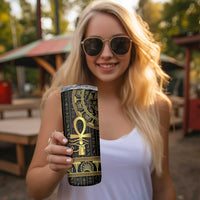 Ancient Egypt Ankh and Eye Of Horus Skinny Tumbler Egyptian Hieroglyphs - Wonder Print Shop