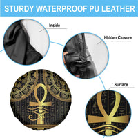 Ancient Egypt Ankh and Eye Of Horus Spare Tire Cover Egyptian Hieroglyphs - Wonder Print Shop
