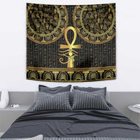 Ancient Egypt Ankh and Eye Of Horus Tapestry Egyptian Hieroglyphs - Wonder Print Shop