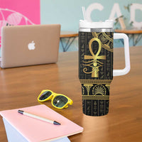 Ancient Egypt Ankh and Eye Of Horus Tumbler With Handle Egyptian Hieroglyphs - Wonder Print Shop