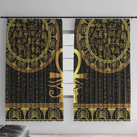 Ancient Egypt Ankh and Eye Of Horus Window Curtain Egyptian Hieroglyphs - Wonder Print Shop