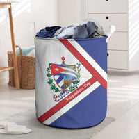 Cuba Independence Day Laundry Basket Patria o Muerte Venceremos Curve Flag Style - Wonder Print Shop