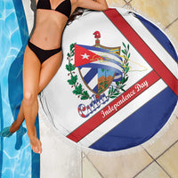 Cuba Independence Day Beach Blanket Patria o Muerte Venceremos Curve Flag Style - Wonder Print Shop