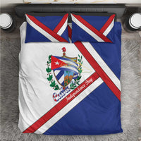 Cuba Independence Day Bedding Set Patria o Muerte Venceremos Curve Flag Style - Wonder Print Shop