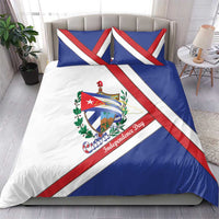 Cuba Independence Day Bedding Set Patria o Muerte Venceremos Curve Flag Style - Wonder Print Shop