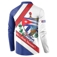 Cuba Independence Day Button Sweatshirt Patria o Muerte Venceremos Curve Flag Style - Wonder Print Shop