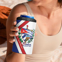 Cuba Independence Day 4 in 1 Can Cooler Tumbler Patria o Muerte Venceremos Curve Flag Style - Wonder Print Shop