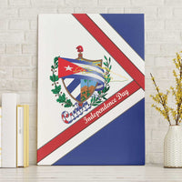 Cuba Independence Day Canvas Wall Art Patria o Muerte Venceremos Curve Flag Style - Wonder Print Shop