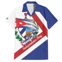 Cuba Independence Day Family Matching Puletasi and Hawaiian Shirt Patria o Muerte Venceremos Curve Flag Style - Wonder Print Shop
