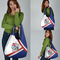 Cuba Independence Day Grocery Bag Patria o Muerte Venceremos Curve Flag Style - Wonder Print Shop