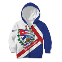 Cuba Independence Day Kid Hoodie Patria o Muerte Venceremos Curve Flag Style - Wonder Print Shop