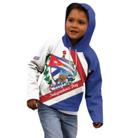 Cuba Independence Day Kid Hoodie Patria o Muerte Venceremos Curve Flag Style - Wonder Print Shop