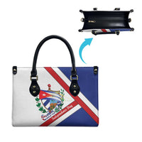 Cuba Independence Day Leather Bag Patria o Muerte Venceremos Curve Flag Style - Wonder Print Shop