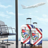 Cuba Independence Day Luggage Cover Patria o Muerte Venceremos Curve Flag Style - Wonder Print Shop