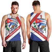 Cuba Independence Day Men Tank Top Patria o Muerte Venceremos Curve Flag Style - Wonder Print Shop
