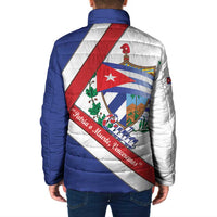 Cuba Independence Day Padded Jacket Patria o Muerte Venceremos Curve Flag Style - Wonder Print Shop