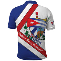 Cuba Independence Day Polo Shirt Patria o Muerte Venceremos Curve Flag Style - Wonder Print Shop