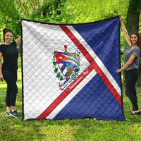 Cuba Independence Day Quilt Patria o Muerte Venceremos Curve Flag Style - Wonder Print Shop