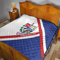 Cuba Independence Day Quilt Patria o Muerte Venceremos Curve Flag Style - Wonder Print Shop