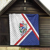 Cuba Independence Day Quilt Patria o Muerte Venceremos Curve Flag Style - Wonder Print Shop