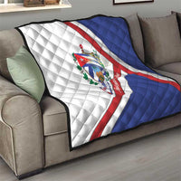 Cuba Independence Day Quilt Patria o Muerte Venceremos Curve Flag Style - Wonder Print Shop