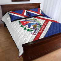 Cuba Independence Day Quilt Bed Set Patria o Muerte Venceremos Curve Flag Style - Wonder Print Shop
