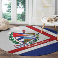 Cuba Independence Day Round Carpet Patria o Muerte Venceremos Curve Flag Style - Wonder Print Shop