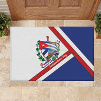 Cuba Independence Day Rubber Doormat Patria o Muerte Venceremos Curve Flag Style - Wonder Print Shop