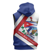 Cuba Independence Day Sleeveless Zip Hoodie Patria o Muerte Venceremos Curve Flag Style - Wonder Print Shop
