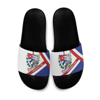 Cuba Independence Day Slide Sandals Patria o Muerte Venceremos Curve Flag Style - Wonder Print Shop