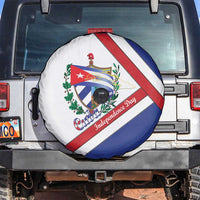 Cuba Independence Day Spare Tire Cover Patria o Muerte Venceremos Curve Flag Style - Wonder Print Shop
