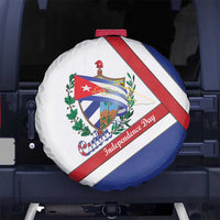 Cuba Independence Day Spare Tire Cover Patria o Muerte Venceremos Curve Flag Style - Wonder Print Shop
