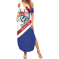 Cuba Independence Day Summer Maxi Dress Patria o Muerte Venceremos Curve Flag Style - Wonder Print Shop