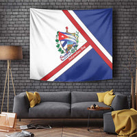 Cuba Independence Day Tapestry Patria o Muerte Venceremos Curve Flag Style - Wonder Print Shop