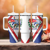Cuba Independence Day Tumbler With Handle Patria o Muerte Venceremos Curve Flag Style - Wonder Print Shop