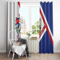 Cuba Independence Day Window Curtain Patria o Muerte Venceremos Curve Flag Style - Wonder Print Shop
